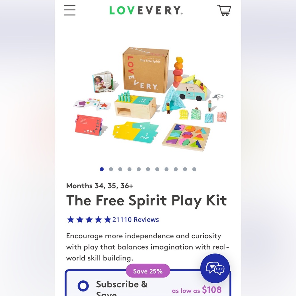 Lovevery Free Spirit Play Kit - Learning Set - Unopened